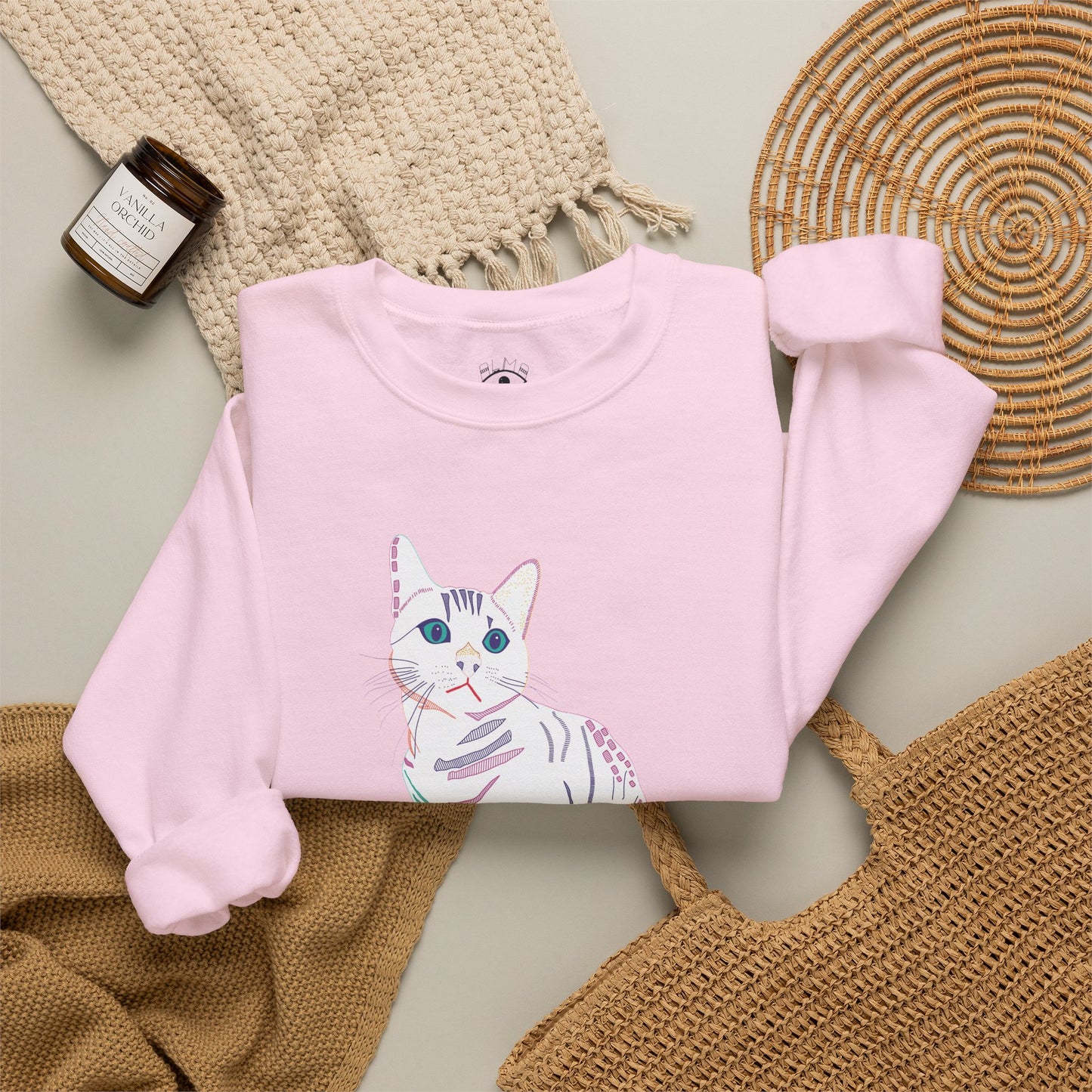 White Cat Unisex Heavy Blend™ Crewneck Sweatshirt