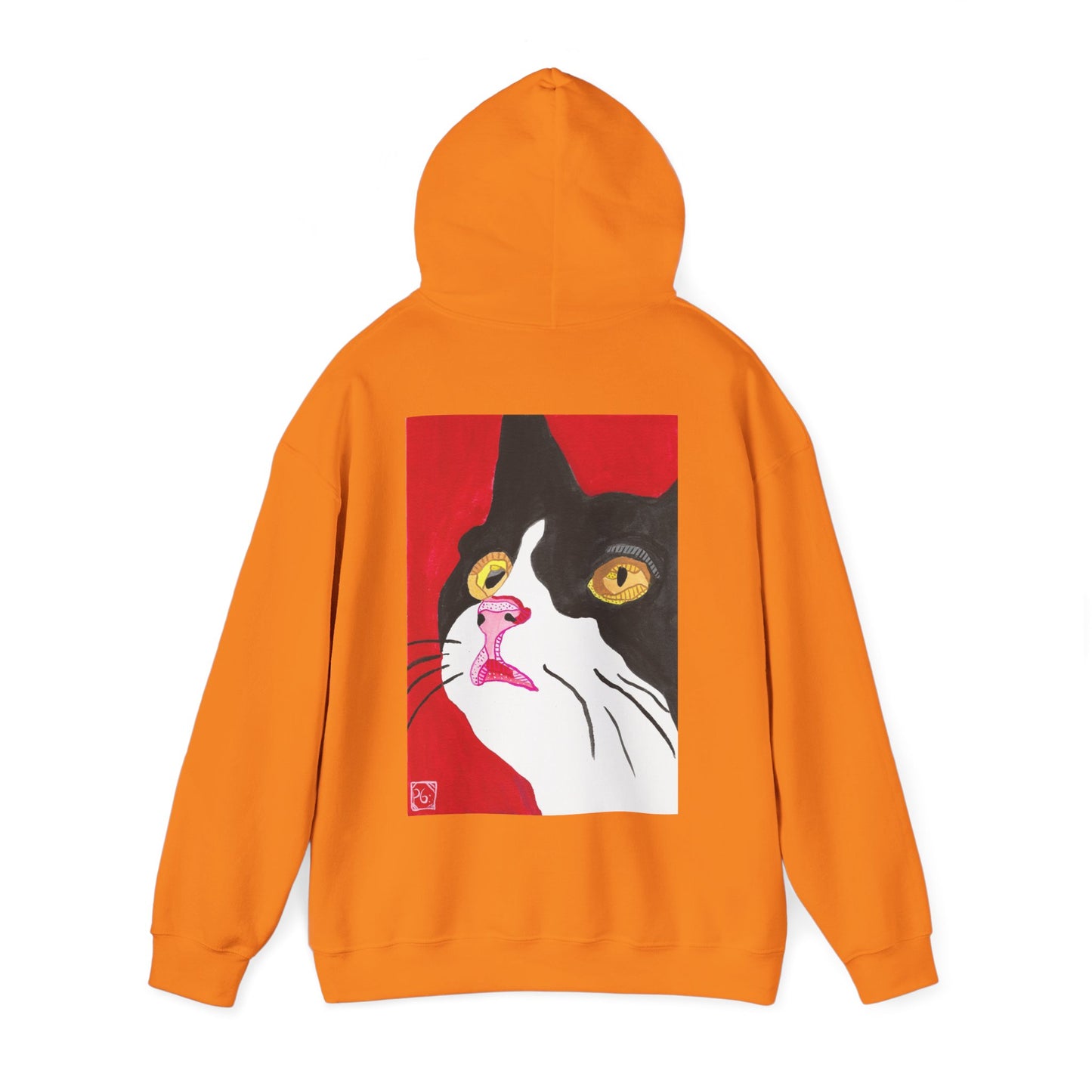 Cat Lover's Unisex Heavy Blend Hoodie - Artistic Cat Design
