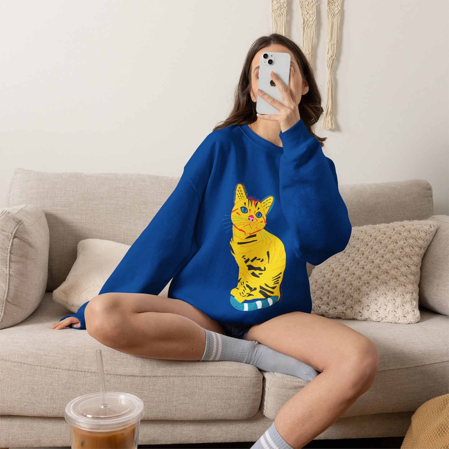 Yellow Cat Unisex Heavy Blend™ Crewneck Sweatshirt